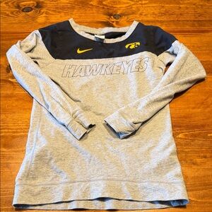 Nike Hawkeyes Gray and Black Long Sleeve Shirt